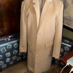 NWT Forever 21 Men's Classic Camel Overcoat - Size M"